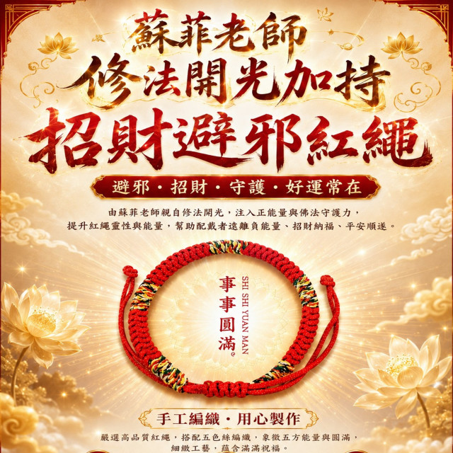開運避邪紅繩手鍊 │招財財富手鍊